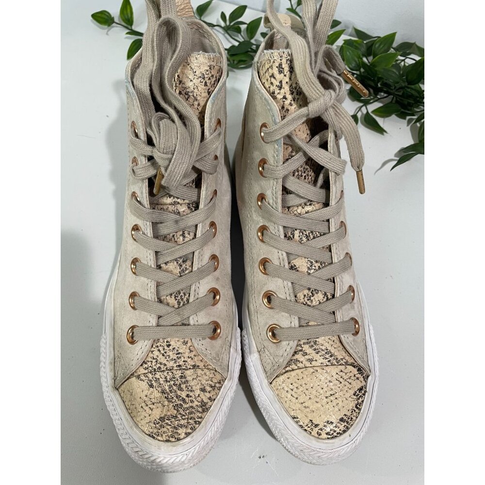 Converse All Star High-Top Snakeskin Sneakers Size 6
